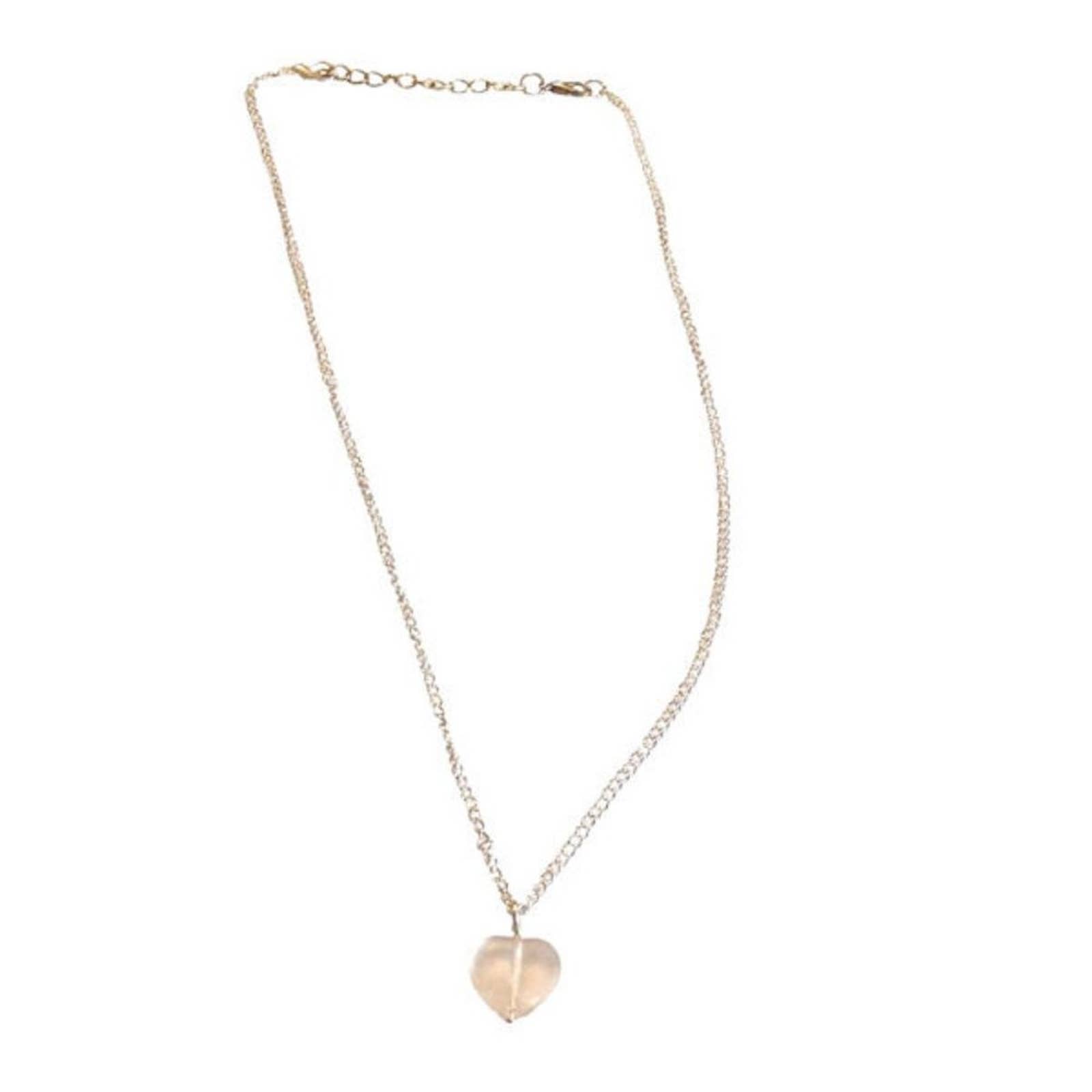 Clear Quartz Heart Necklace 3017